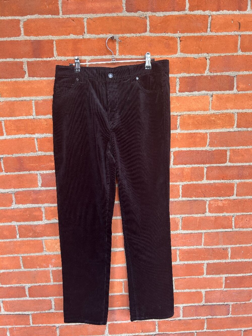 Talbots Black Straight Leg Corduroy Pants 10P Petite Never Worn 29" Inseam